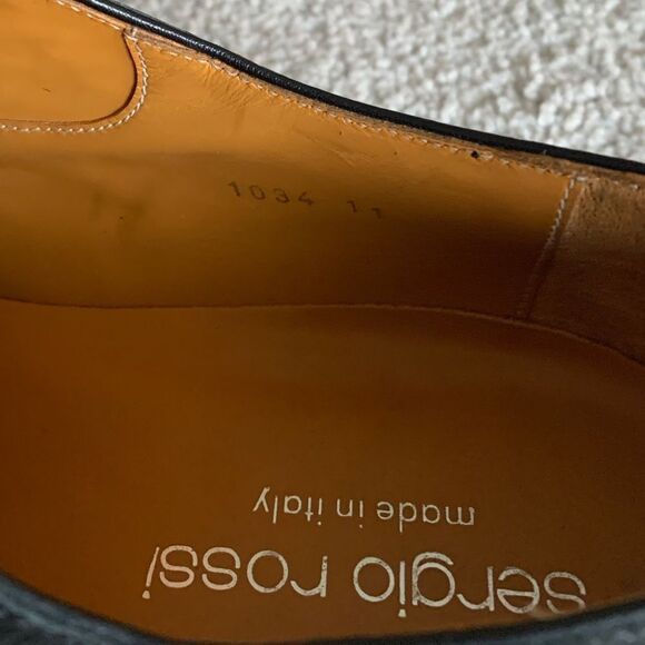 Sergio Rossi, Oxford Crocodile Shoes, Black - Picture 6 of 6